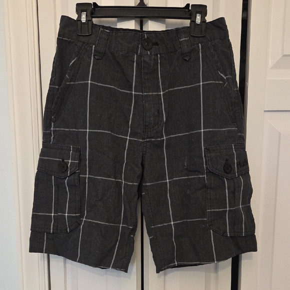 Hurley Other - Hurley Charcoal Checkered Cargo Shorts